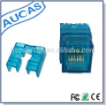 Aucas UTP rj45 cat5e keystone jaque transparente colorido como amp keystone jack módulo